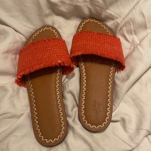 Coral straw beach slides